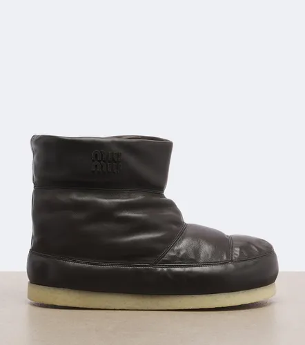 Miu Miu Padded leather ankle boots - Miu Miu - Modalova