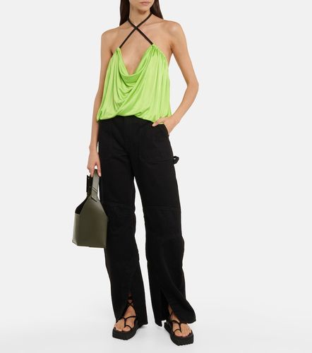 Pauline leather-trimmed top - The Attico - Modalova