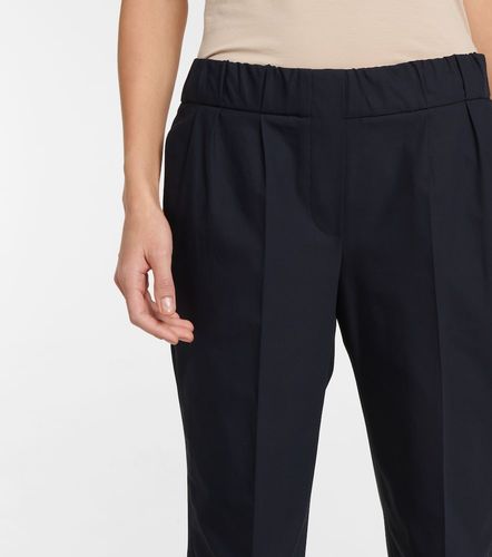 Cotton-blend tapered pants - Brunello Cucinelli - Modalova