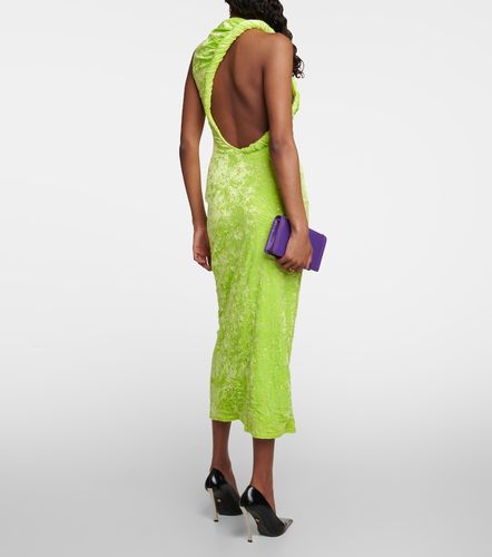 Versace Midikleid aus Samt - Versace - Modalova