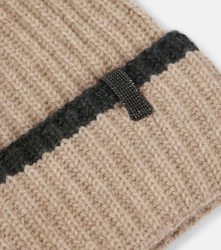 Ribbed-knit cashmere beanie - Brunello Cucinelli - Modalova