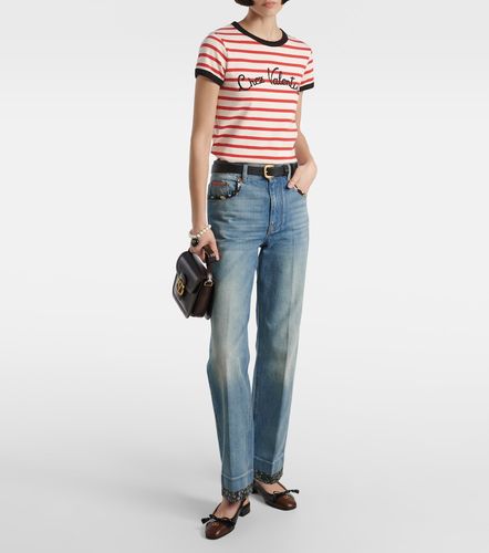 Camiseta Chez Valentino en jersey de algodón - Valentino Garavani - Modalova