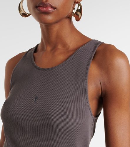 Top Cassandre in cotone a coste - Saint Laurent - Modalova