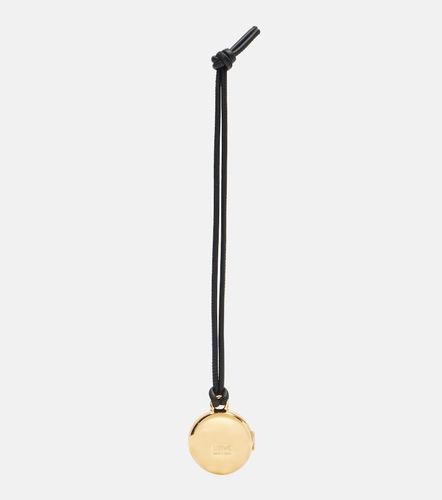 Pebble -plated leather bag charm - Loewe - Modalova