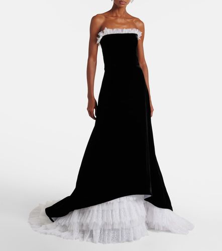Bustier-Robe Laurette aus Samt mit Spitze - Costarellos - Modalova