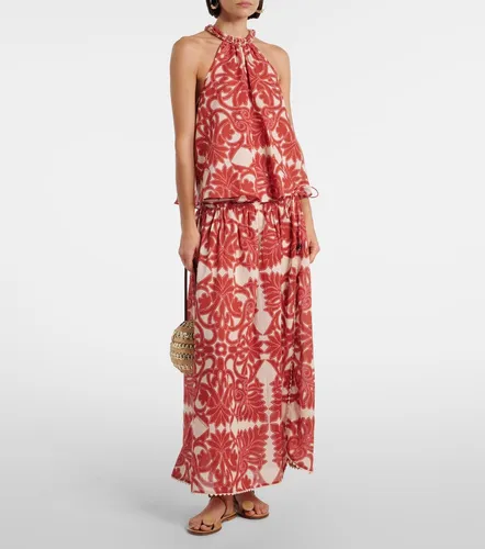 Falda larga Carla de algodón estampada - Poupette St Barth - Modalova