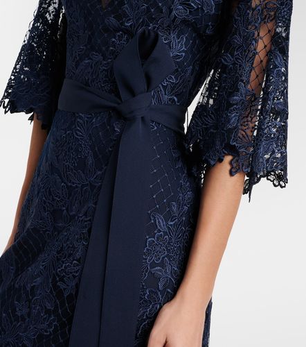 Abito lungo in pizzo e tulle - Elie Saab - Modalova