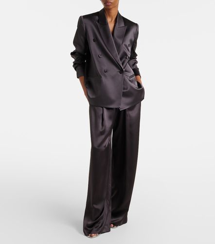 Double-breasted silk satin blazer - The Sei - Modalova