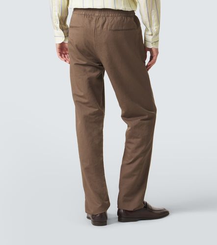 Pantaloni regular in cotone e lino - Sunspel - Modalova
