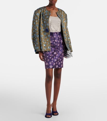 Floral sequined pencil skirt - Jacques Wei - Modalova
