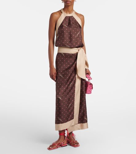 Falda envolvente de sarga de seda estampada - Valentino - Modalova