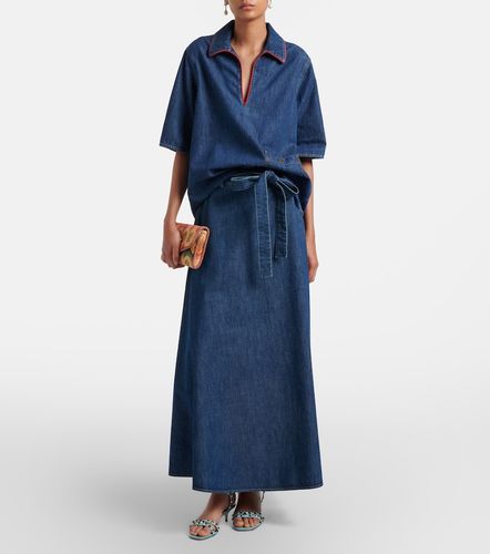 Valentino Falda midi de chambray - Valentino - Modalova