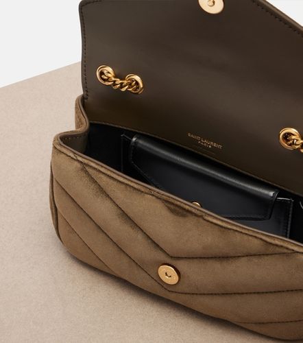 Borsa a spalla Loulou Mini in suede - Saint Laurent - Modalova