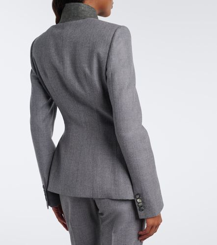 Pinstripe peplum wool blazer - McQueen - Modalova