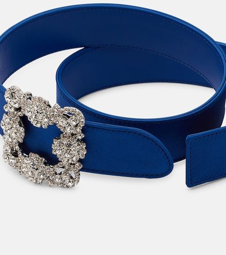 Cinturón Hangisi de satén con cristales - Manolo Blahnik - Modalova