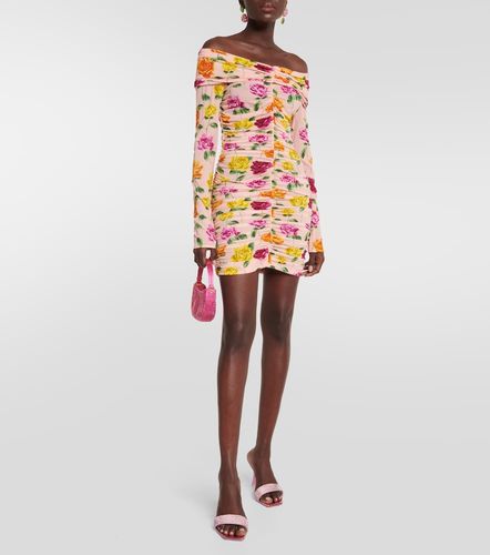Miniabito con scollo bardot e stampa floreale - Magda Butrym - Modalova