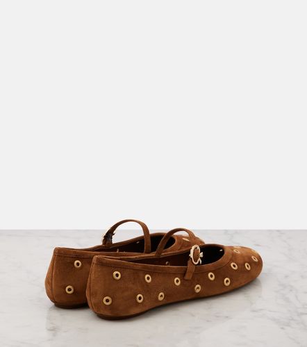 Ballerine Mary Jane in suede con borchie - Gianvito Rossi - Modalova
