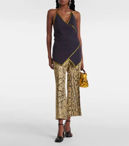 Crepe satin wrap top - Dries Van Noten - Modalova