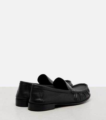 Miu Miu Mocasines de piel con logo - Miu Miu - Modalova