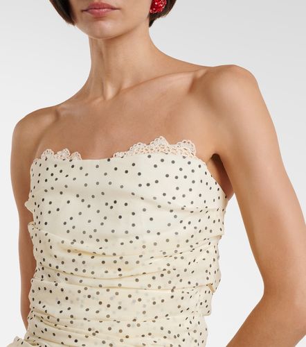 Polka-dots ruched silk-blend minidress - Magda Butrym - Modalova