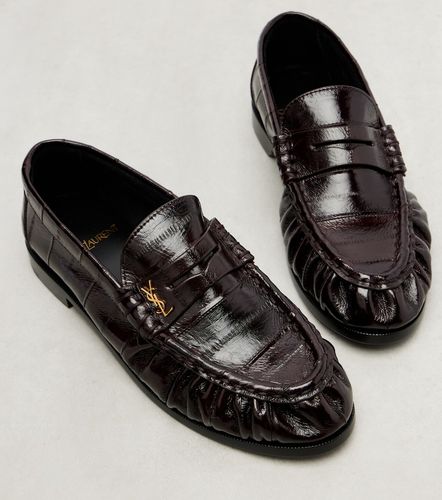 Eel leather penny loafers - Saint Laurent - Modalova