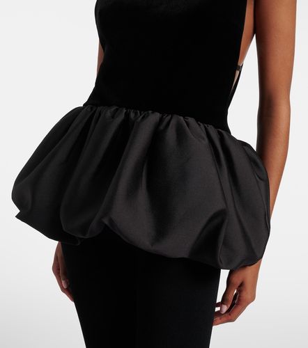 Top peplum in velluto e taffetà con fiocco - Self-Portrait - Modalova