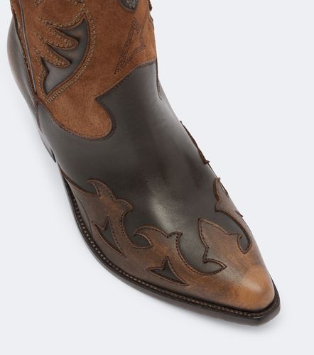 Wish Star leather and suede cowboy boots - Golden Goose - Modalova