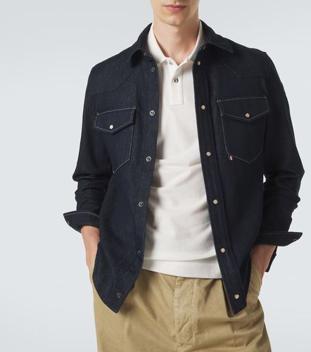 Polo de piqué de algodón con piel - Moncler - Modalova