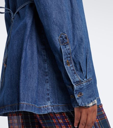 Camisa de denim con cuadros - Dries Van Noten - Modalova
