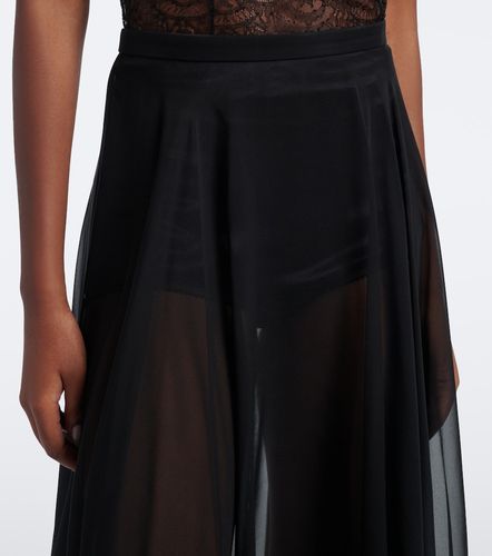 Falda midi plisada de chifón de seda - Dolce&Gabbana - Modalova
