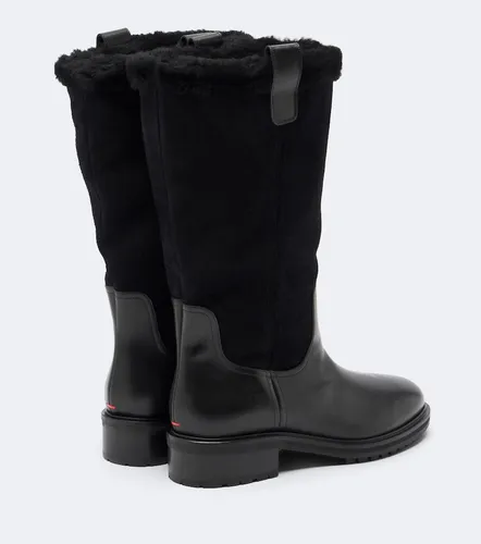 Botas altas Theo de ante y piel con borrego - Aeyde - Modalova
