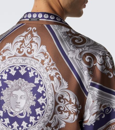 Camicia bowling Neoclassical Barocco in twill di seta - Versace - Modalova