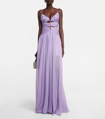 Abito lungo in chiffon con cut-out - Rasario - Modalova
