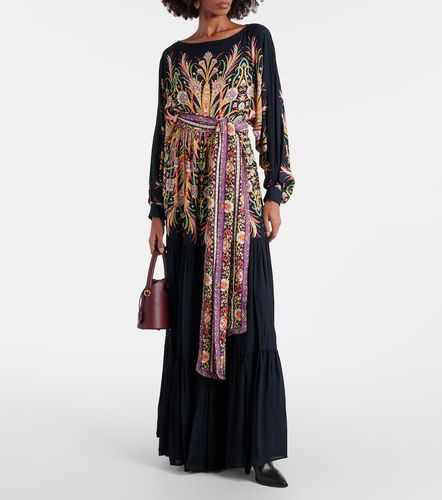 Etro Abito lungo a balze con stampa - Etro - Modalova