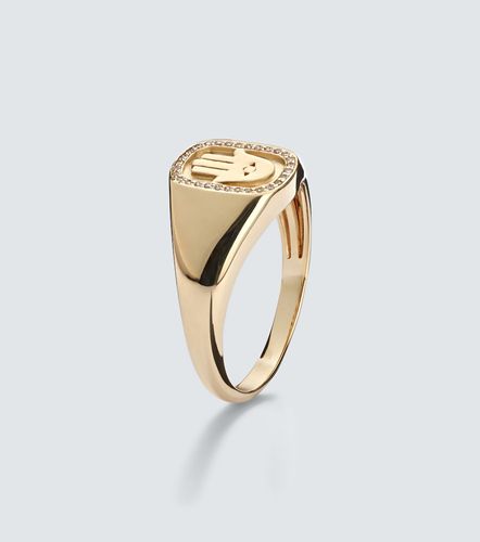 Hamsa Icon 14kt yellow ring with diamonds - Sydney Evan - Modalova