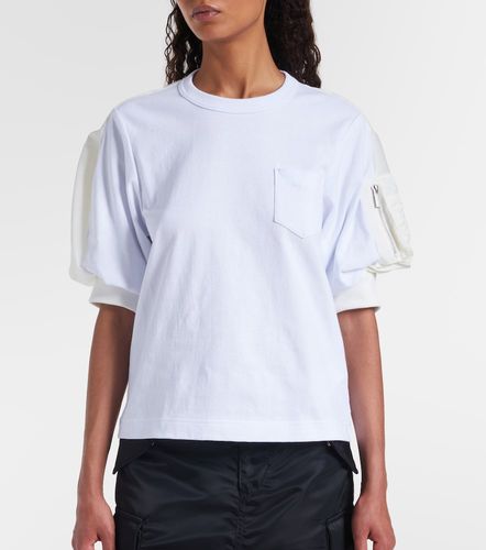 Camiseta de jersey de algodón y sarga - Sacai - Modalova