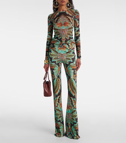 Printed crepe jersey flared pants - Etro - Modalova