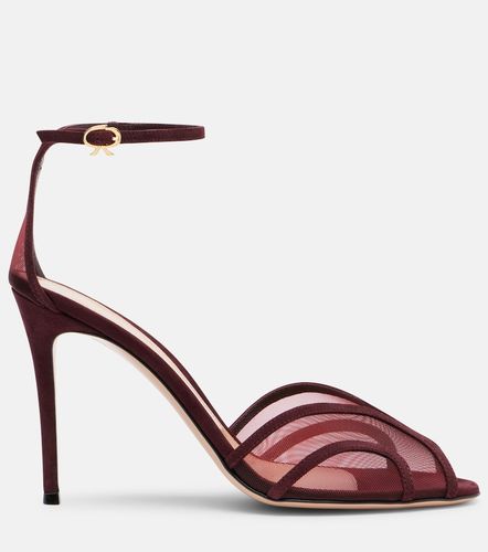 Sandali 95 in suede e mesh - Gianvito Rossi - Modalova