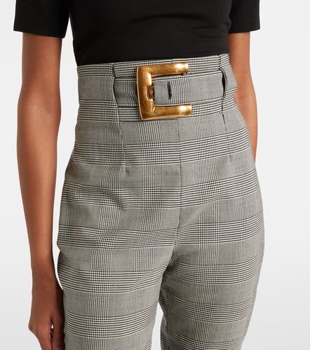 Prince of Wales wool-blend slim pants - Balmain - Modalova