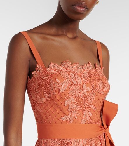 Abito da cocktail in pizzo e tulle - Elie Saab - Modalova
