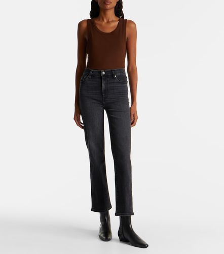 Jeans rectos Le Sleek de tiro alto cropped - Frame - Modalova