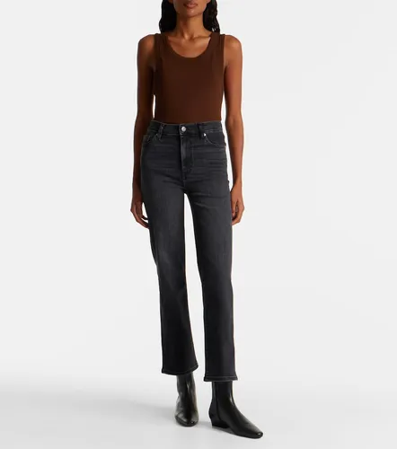 Jeans rectos Le Sleek de tiro alto cropped - Frame - Modalova