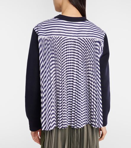 Sacai Felpa in misto cotone a righe - Sacai - Modalova