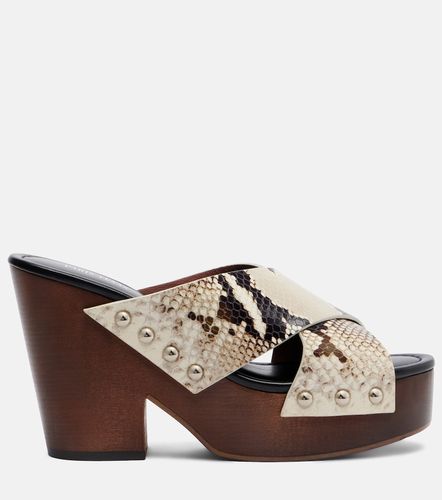 Marisol snake-effect leather platform sandals - Paris Texas - Modalova