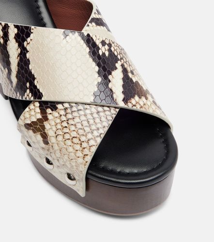 Sandalias con plataforma Marisol de piel estampadas - Paris Texas - Modalova