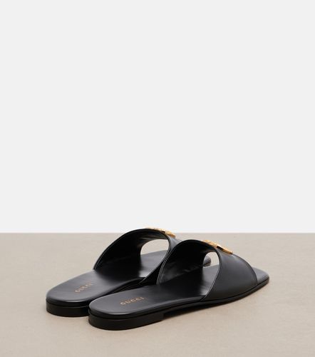 Gucci Double G leather slides - Gucci - Modalova