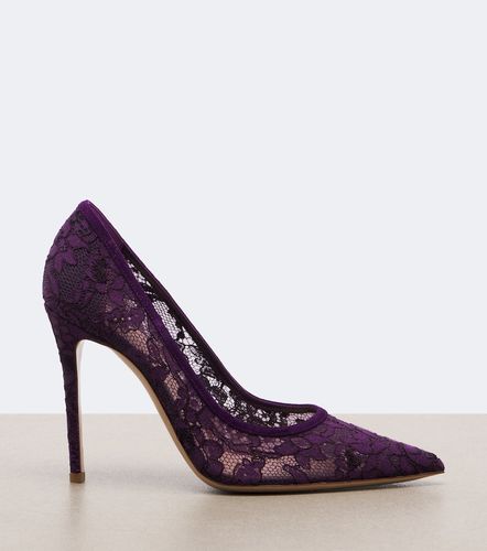 Pumps Claudia in pizzo con suede - Gianvito Rossi - Modalova