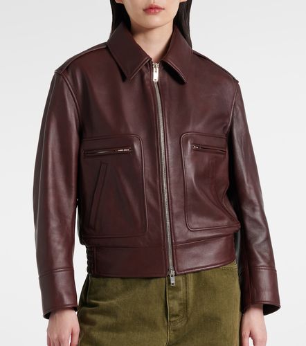 Giacca blouson in pelle con shearling - Bottega Veneta - Modalova