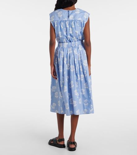 Falda midi de popelín de algodón floral - Marni - Modalova
