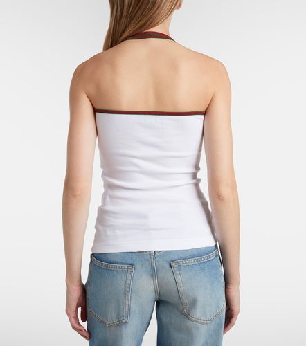 Top de jersey de mezcla de algodón con Web - Gucci - Modalova